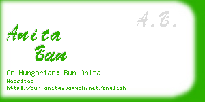 anita bun business card